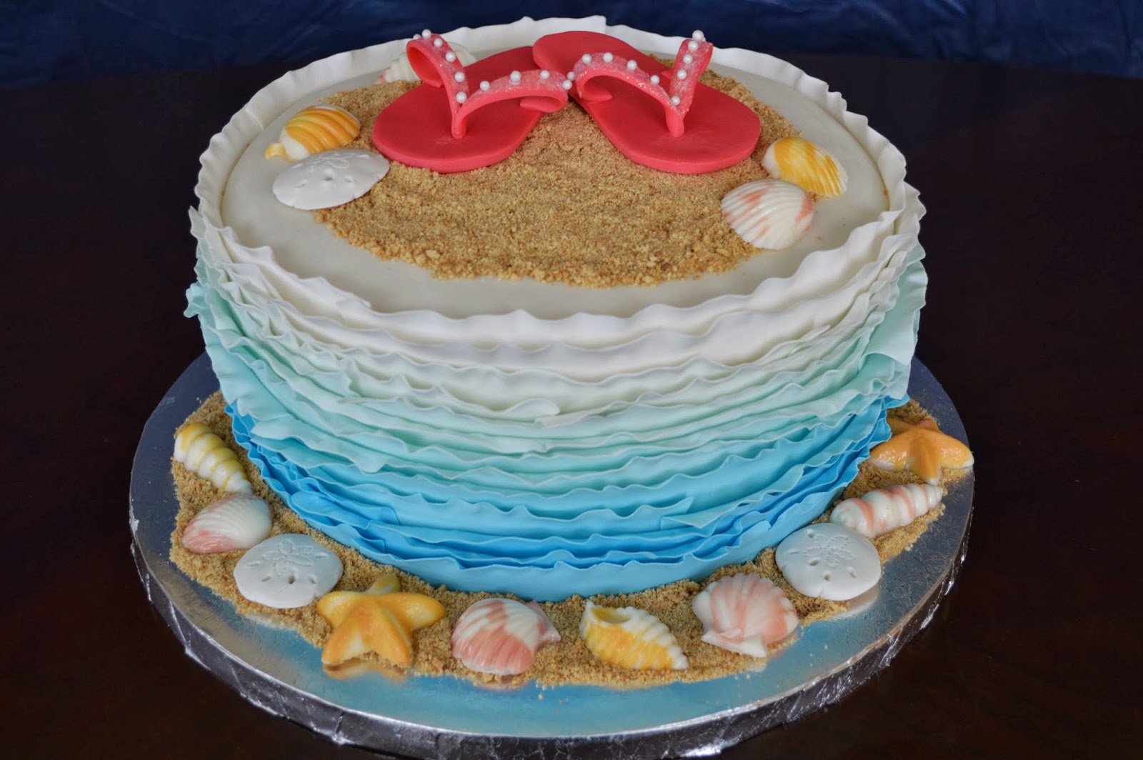 Beach Themed Birthday Cake