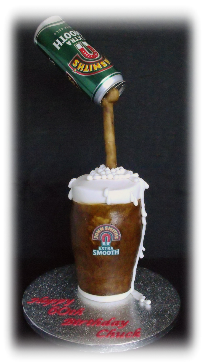 Beer Shaped Birthday Cake