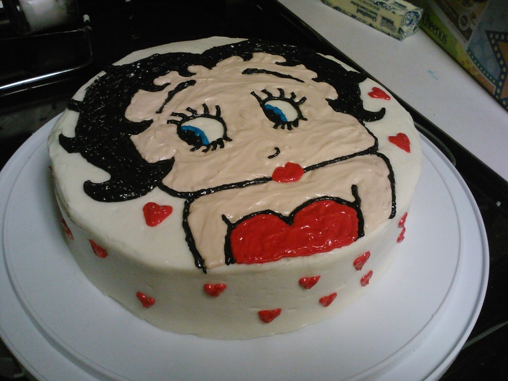 7 Photos of Betty Boop Adult Birthday Cakes