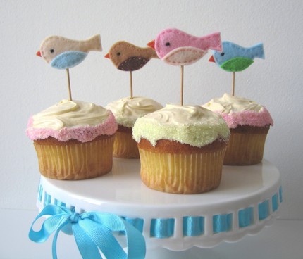 Bird Cupcake Toppers