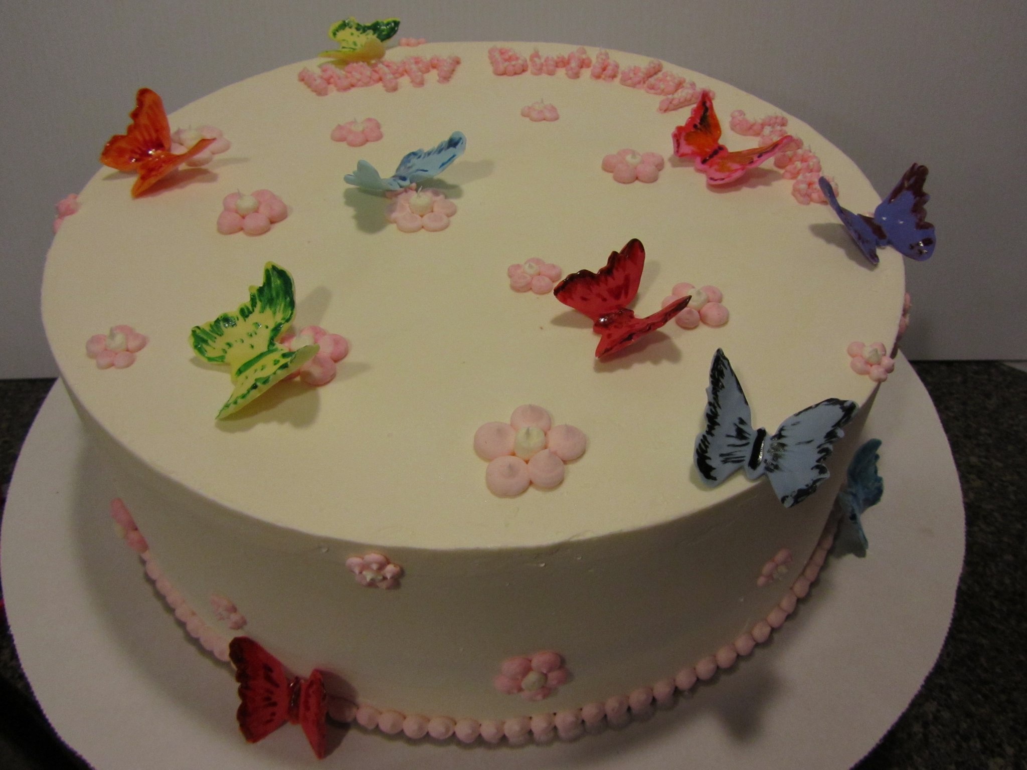 Birthday Cake with Butterflies