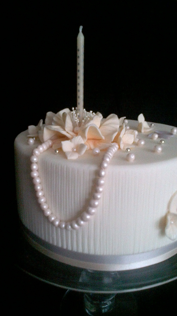 Birthday Cake with Pearls