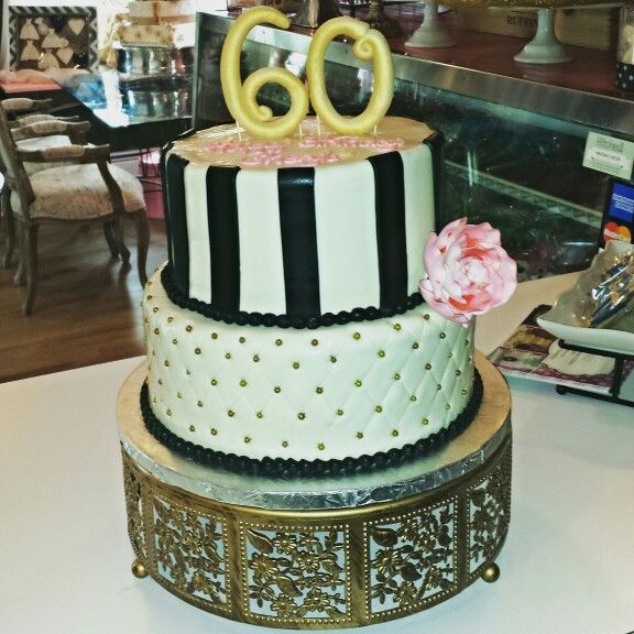 Black and Gold 60th Birthday Cakes