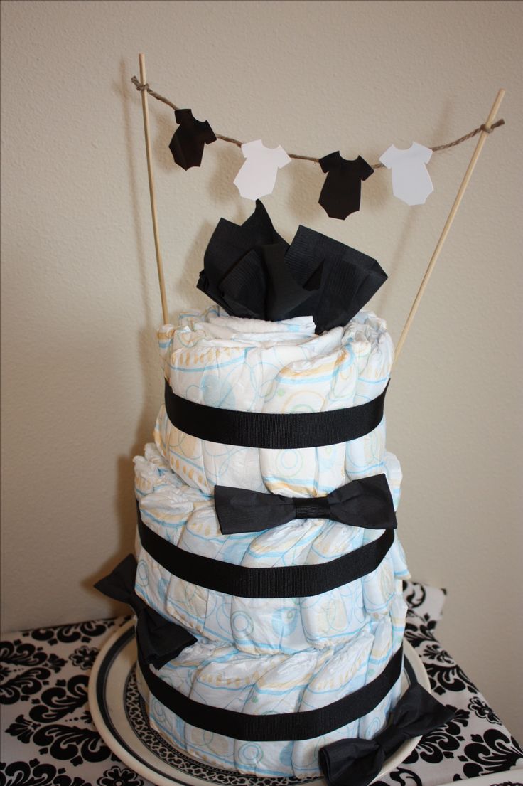 12 Photos of Black And White Baby Shower Cakes