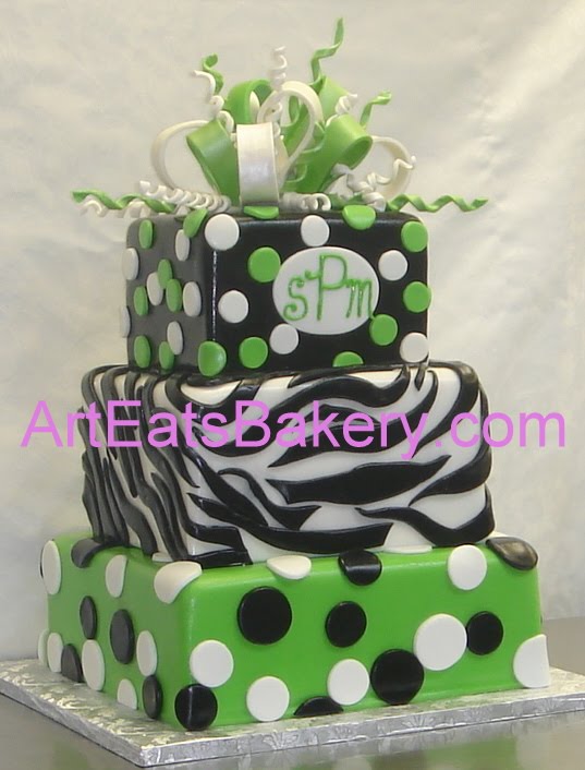 8 Photos of Lime Green Square Birthday Cakes