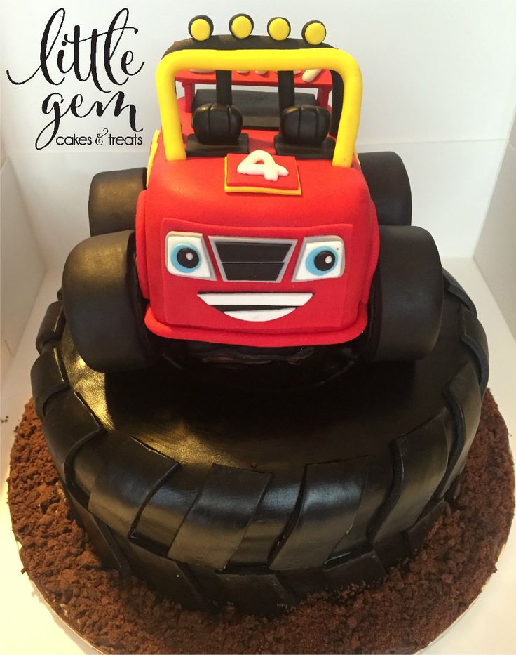 Blaze and the Monster Truck Birthday Cake