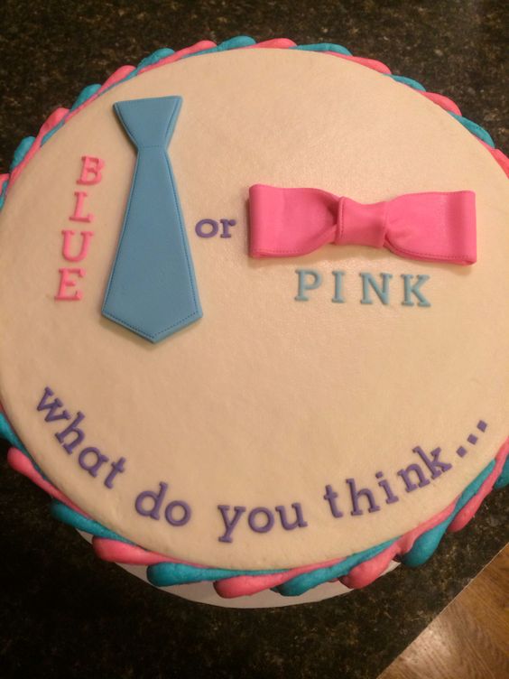 Blue and Pink Gender Reveal Cake