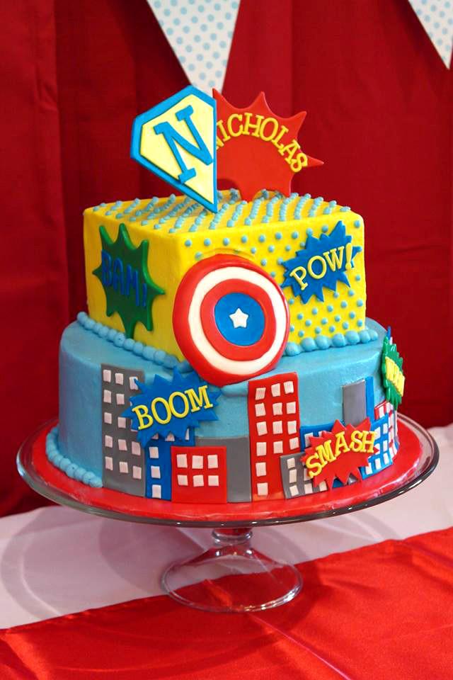 Boys Superhero Birthday Cake Ideas