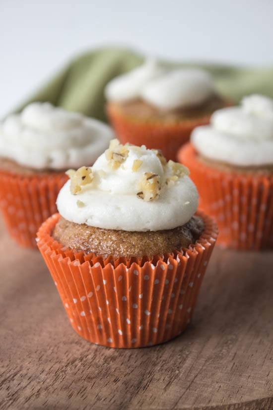 Carrot Cupcakes with Cream Cheese Frosting