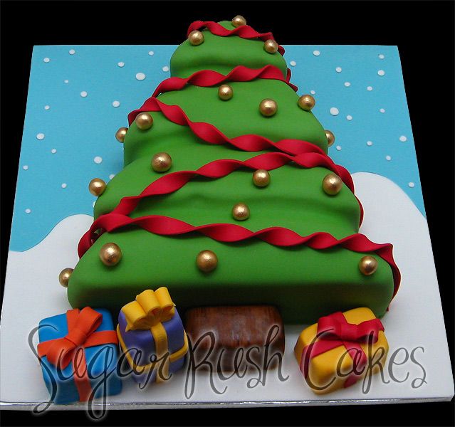 6 Decorating A Christmas Tree Cakes Photo Christmas Tree Cake