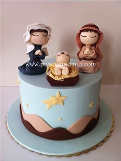 Christmas with Nativity Scene Cake