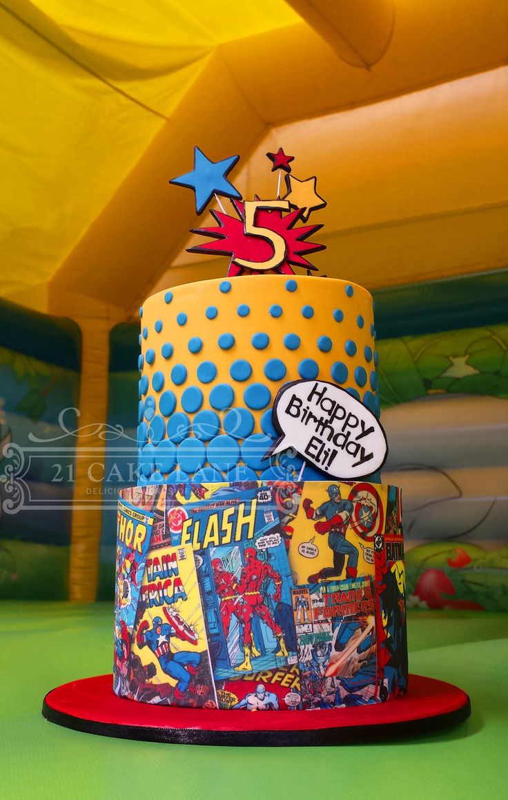 Comic Book Super Heroes Cake Ideas