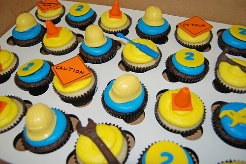 Construction Themed Cupcakes