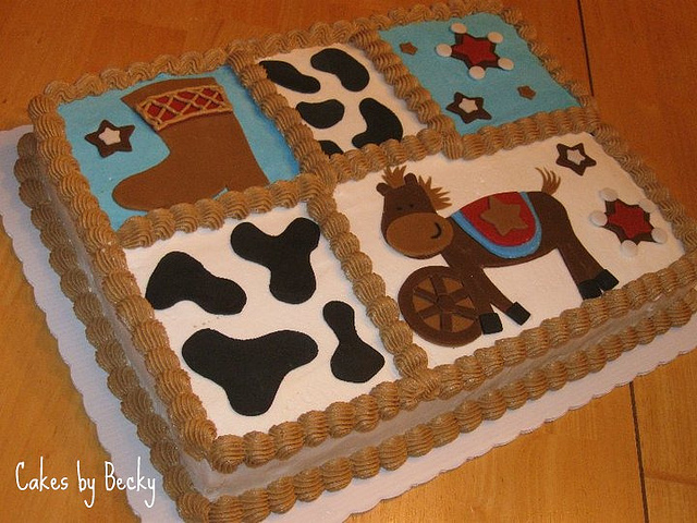 Cowboy Baby Shower Cake