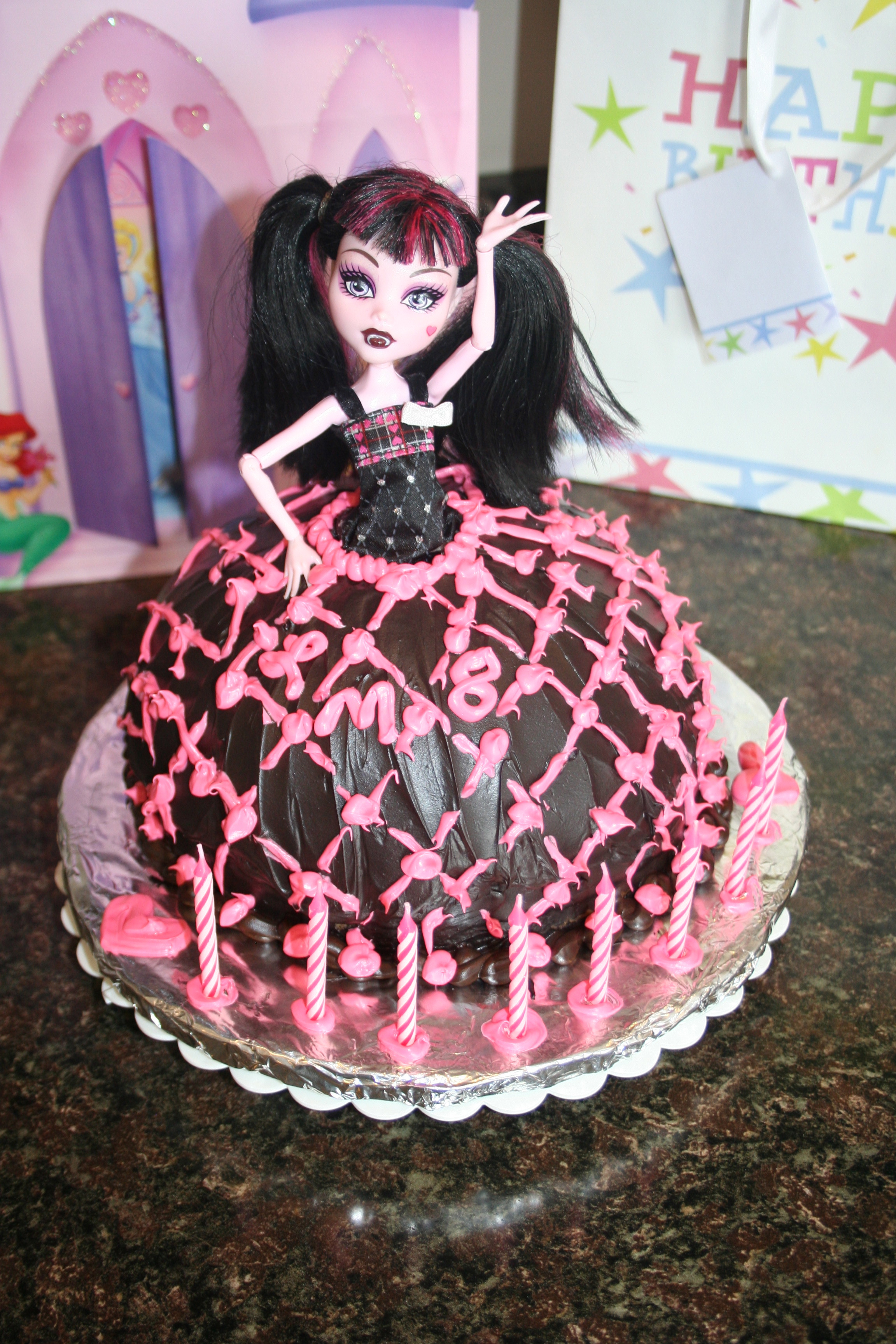 DIY Monster High Doll Cake