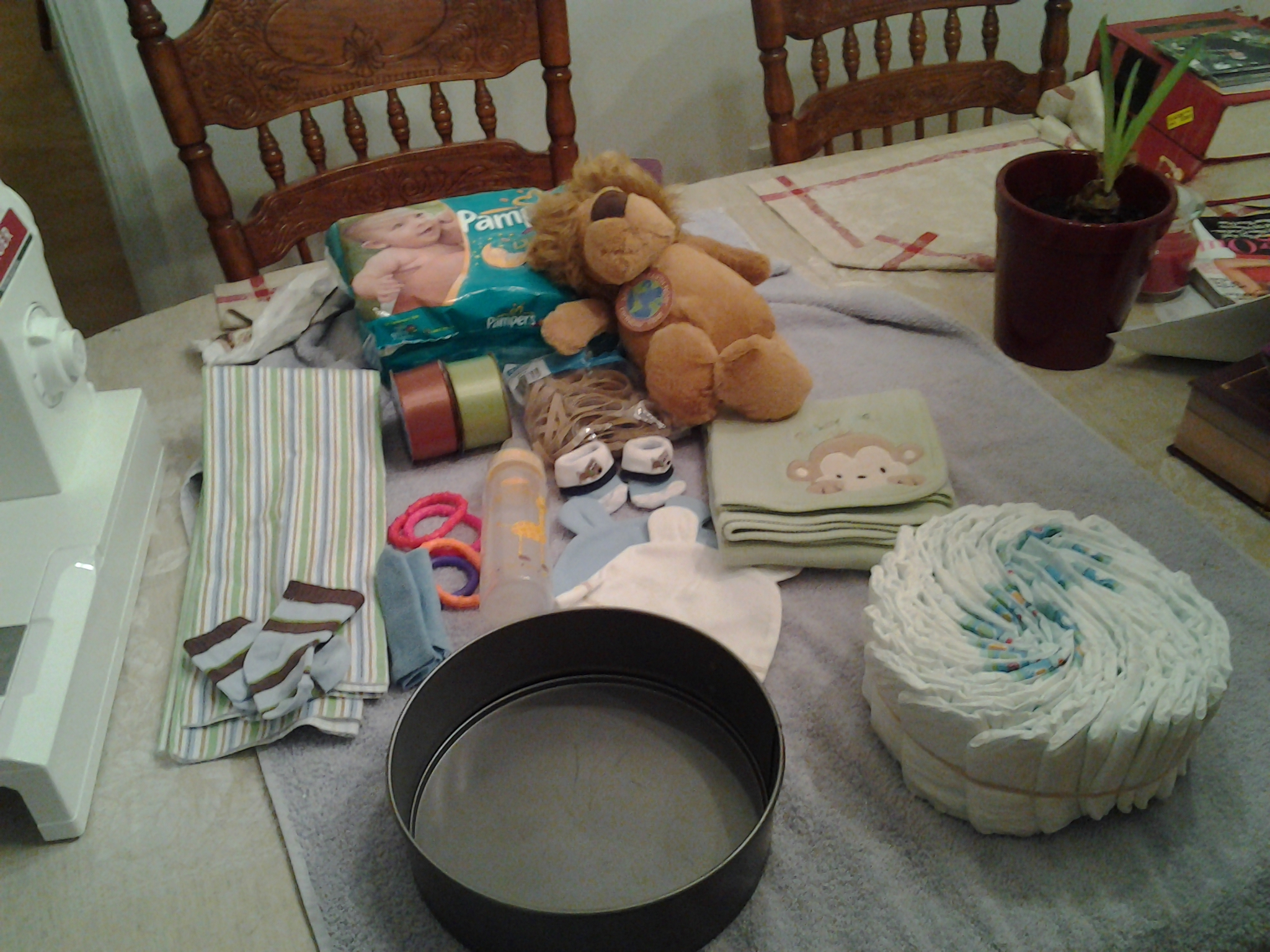 DIY Motorcycle Diaper Cake