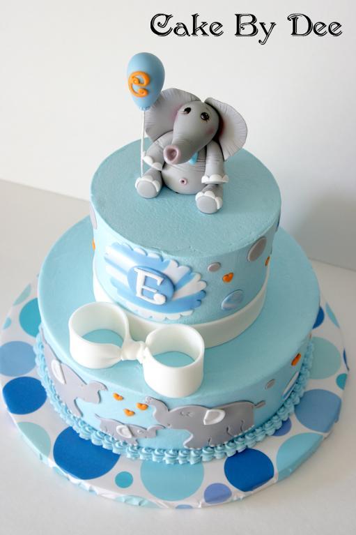 Elephant Baby Shower Cake