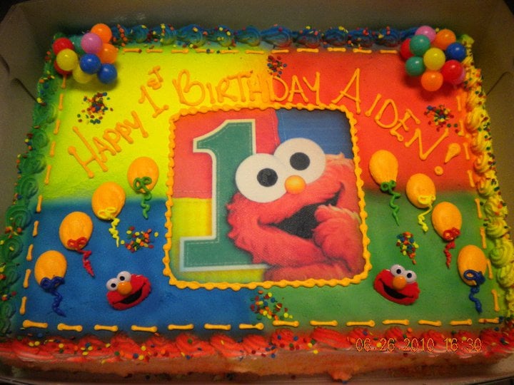 Elmo 1st Birthday Cake