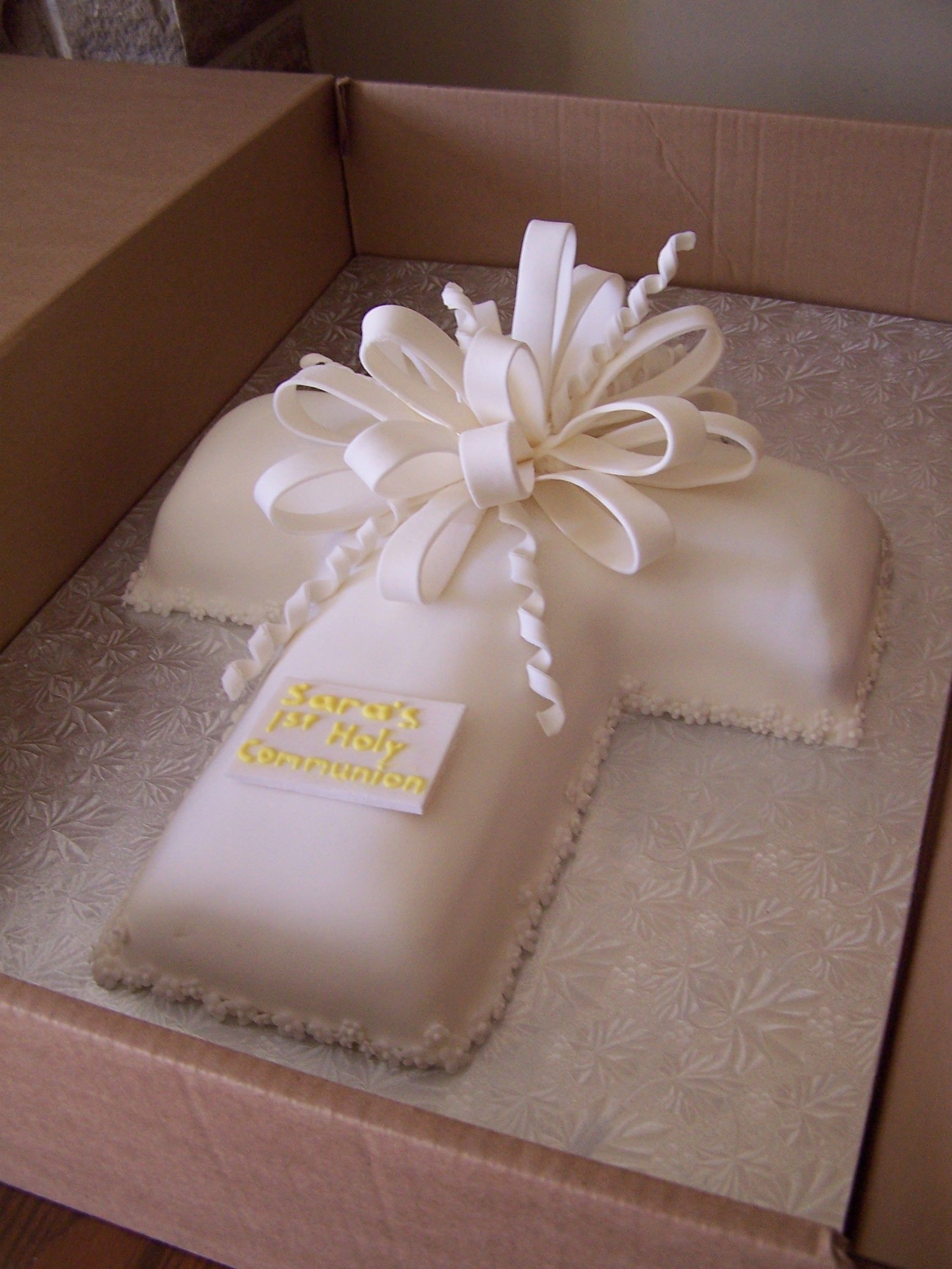 First Communion Cross Cake