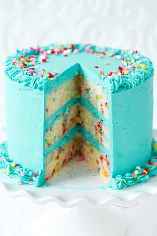 Frosted Funfetti Layer Cake