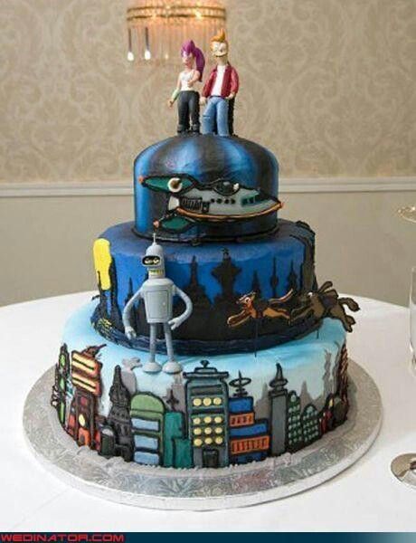 Futurama Wedding Cake