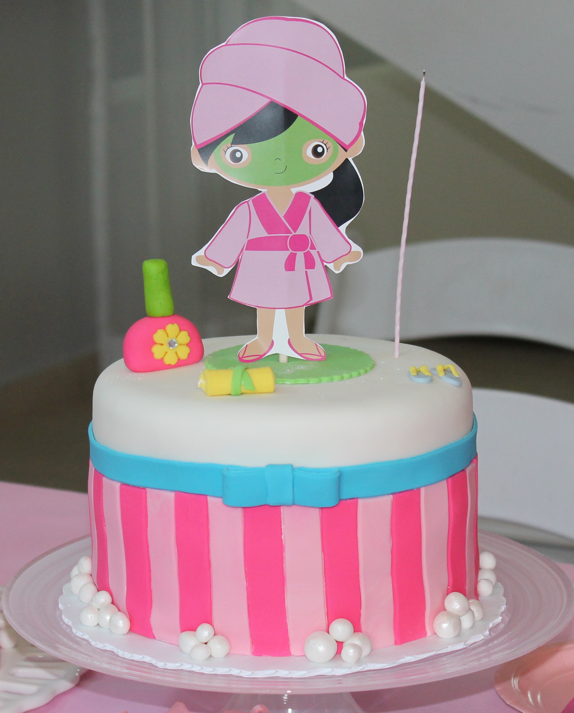 Girl Spa Birthday Party Cake Idea