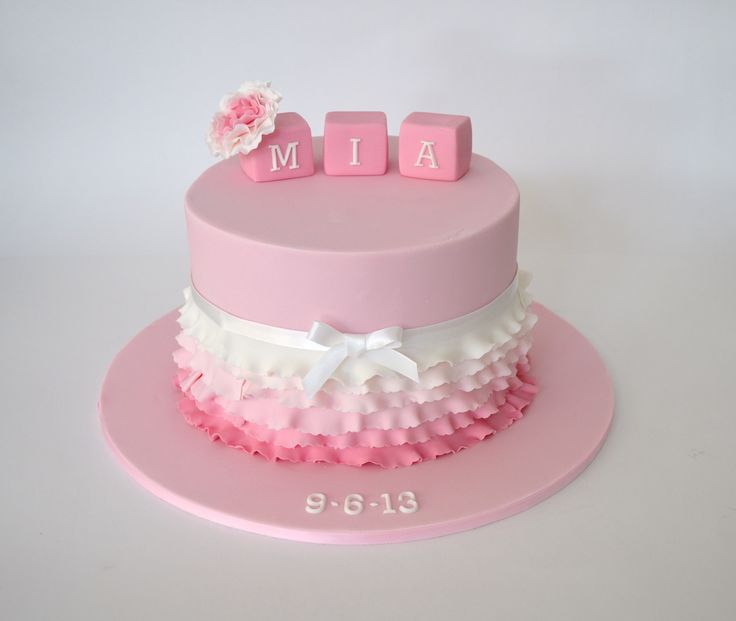 Girls Christening Cake Ideas