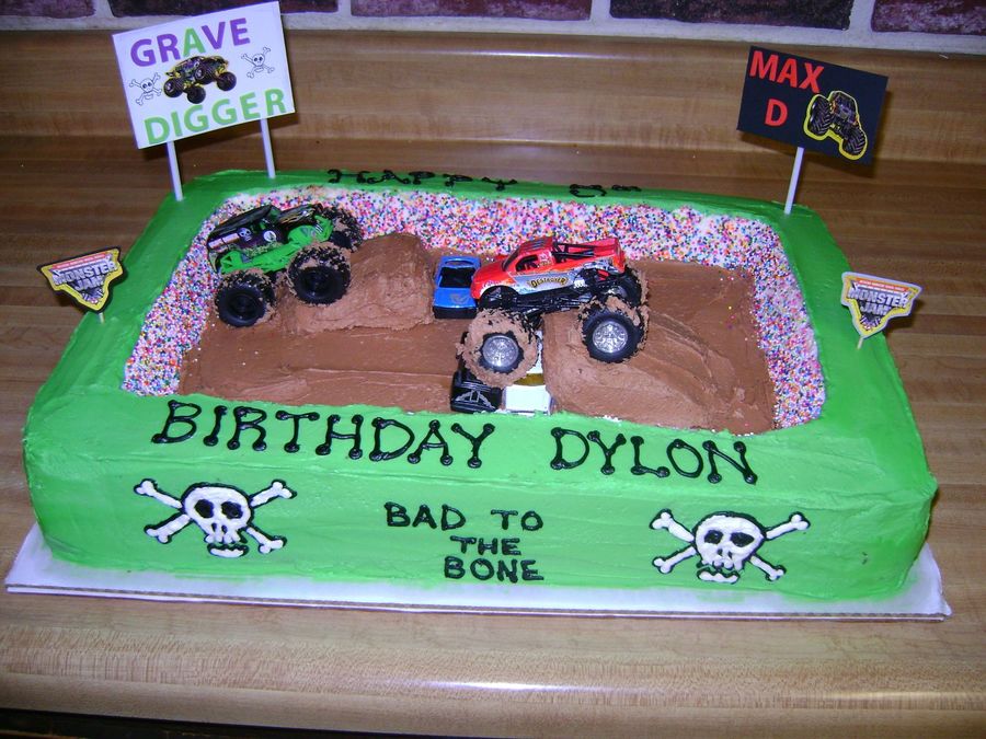 Grave Digger Monster Truck Cake