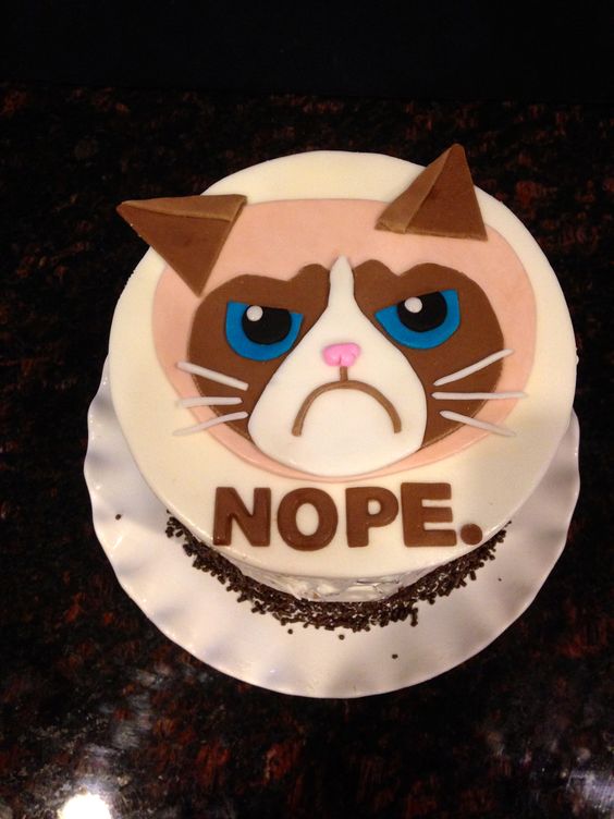 Grumpy Cat Birthday Cake