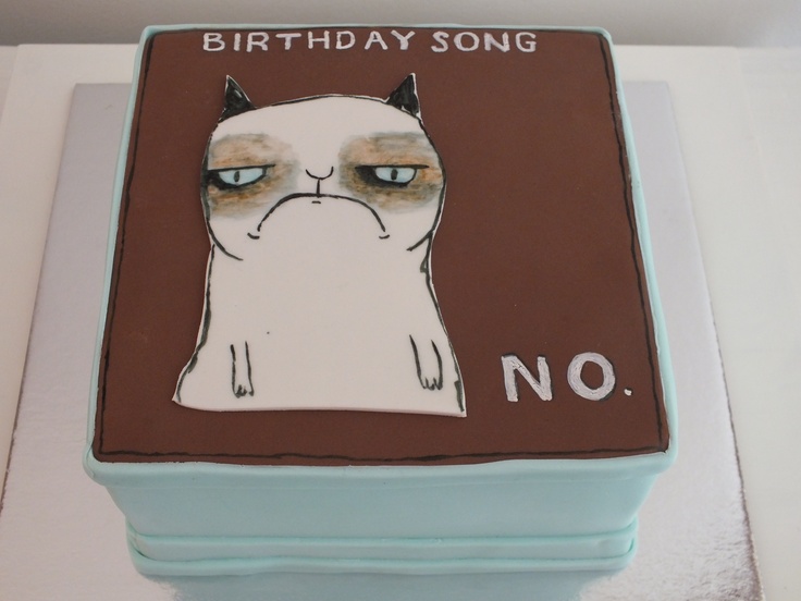 Grumpy Cat Birthday Cake