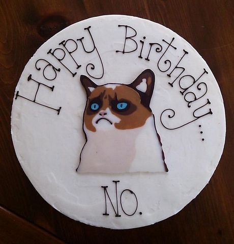 Grumpy Cat Birthday Cake