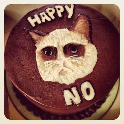 Grumpy Cat Birthday Cake