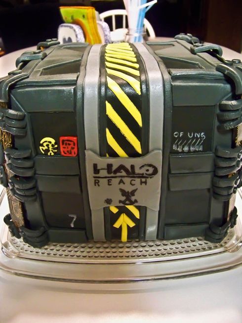 11 Photos of Halo Reach Birthday Cakes