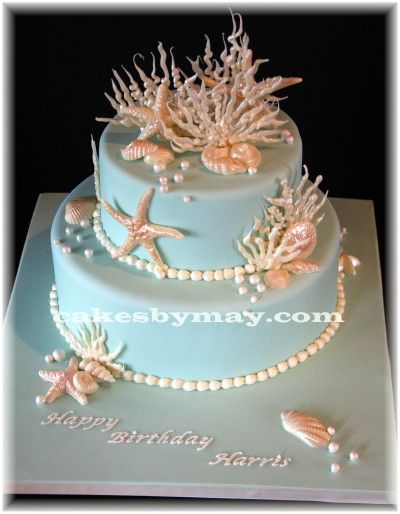 11 Photos of Birthday Cakes Ocean Coral