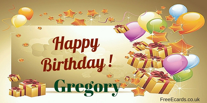 Happy Birthday Gregory