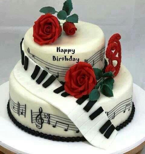 Happy Birthday Music Note Cake