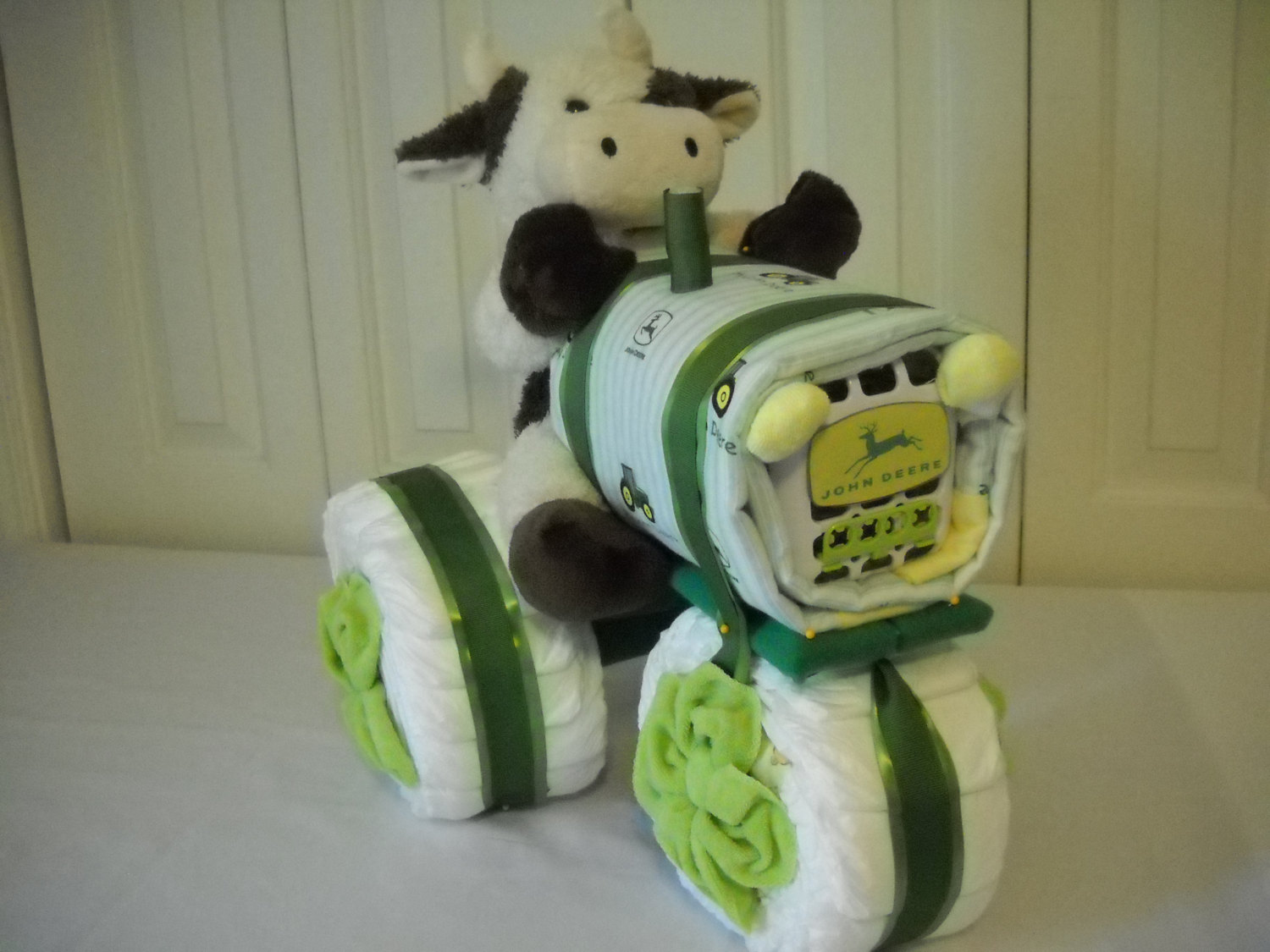 John Deere Tractor Diaper Cake