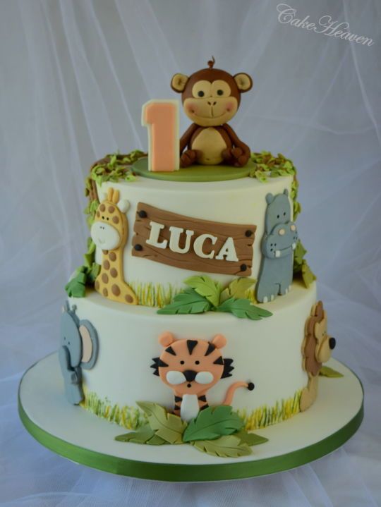 Jungle Theme Birthday Cake