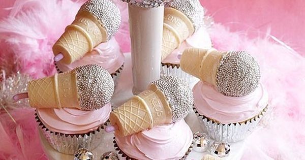 Karaoke Microphone Cupcakes