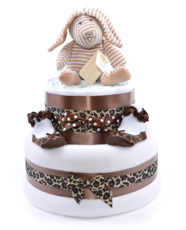 Leopard Print Baby Shower Cake