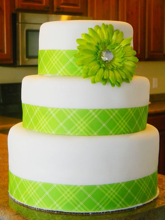 Lime Green Birthday Cake