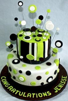 Lime Green Birthday Cake