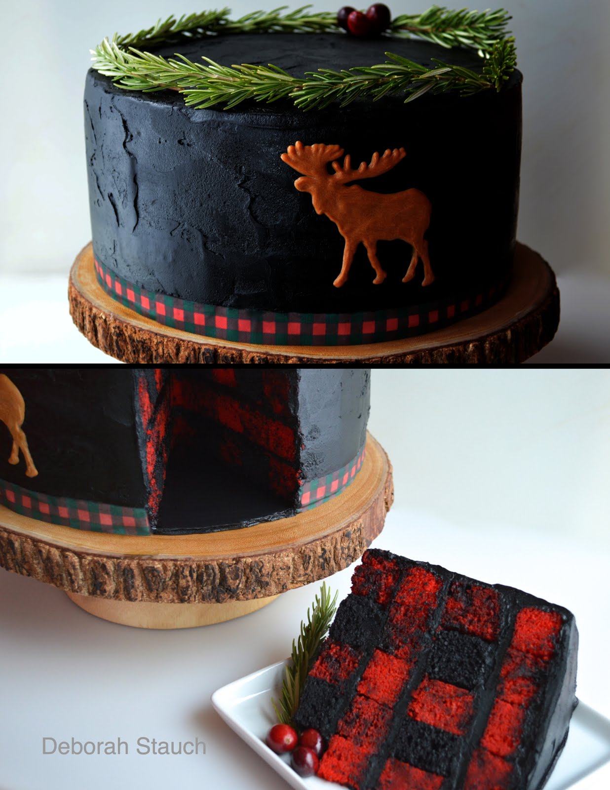 Lumberjack Buffalo Plaid Cake