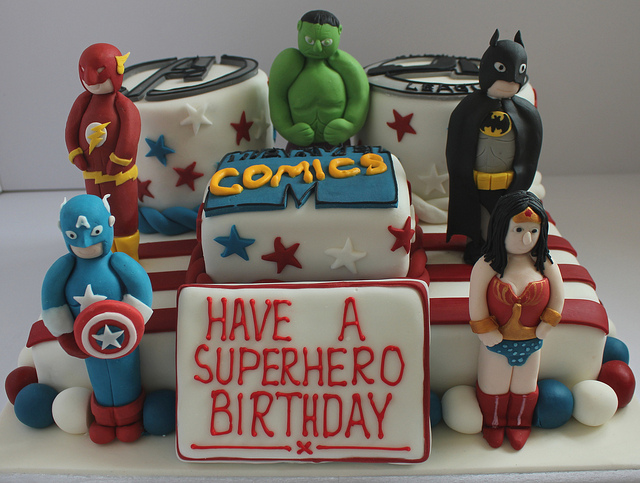 Marvel Super Heroes Birthday Cake