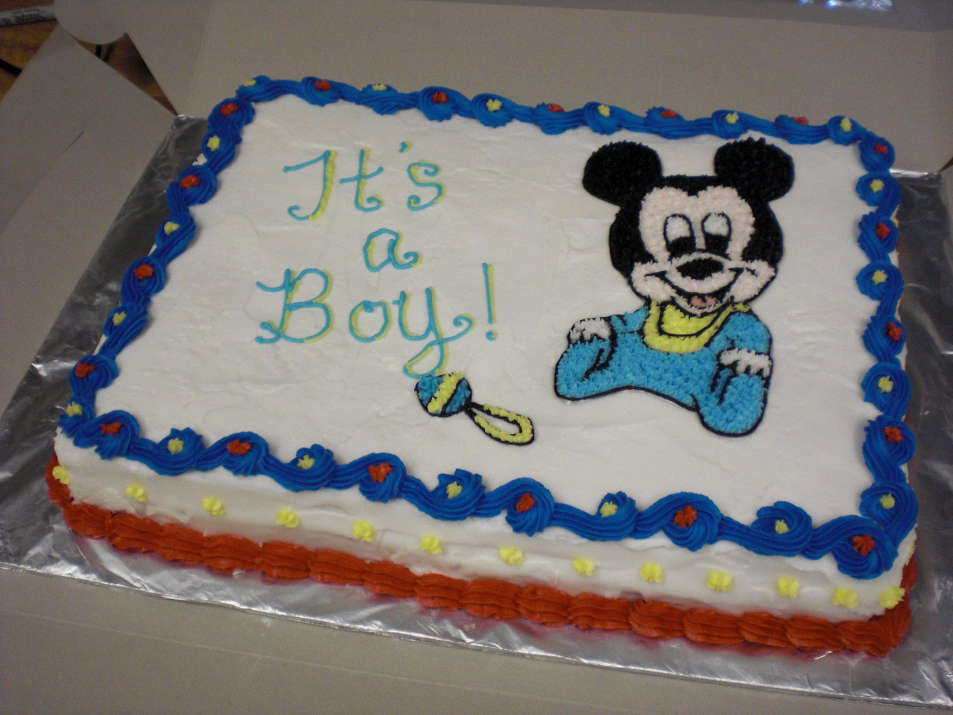 Mickey Mouse Baby Shower Cake