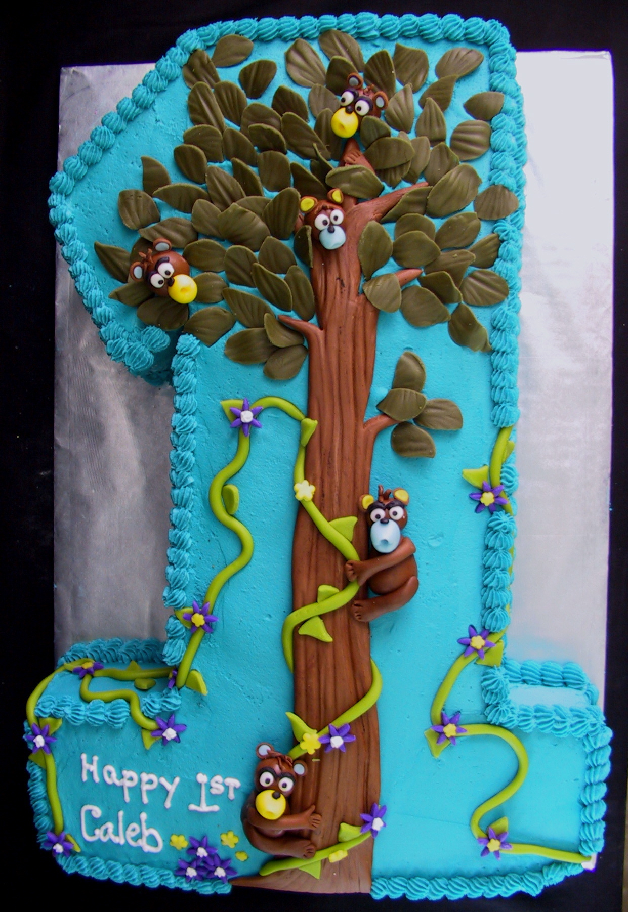 Monkey 1 Birthday Cake