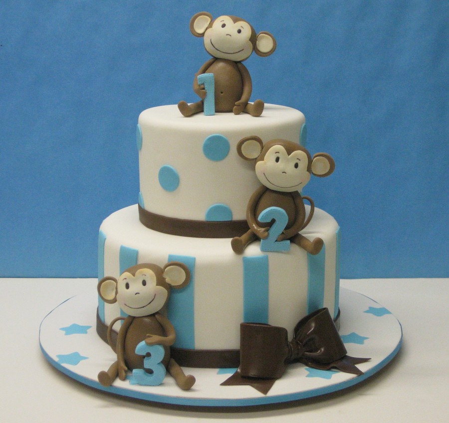 Monkey Baby Shower Cake