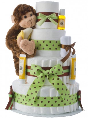 Monkey Diaper Cake