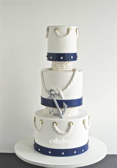 Nautical Theme Wedding Cake