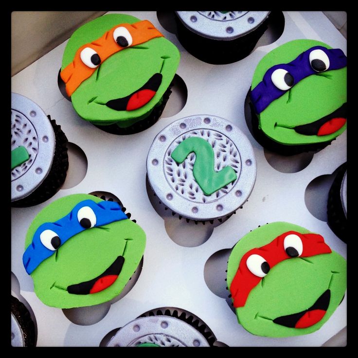 Ninja Turtle Cupcake Cake